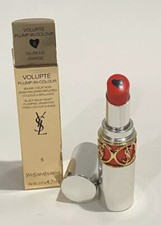 Ysl Lipstick Volupte Plump In Colour 5 DELIRIOUS ORANGE New Box DISCONTINUED
