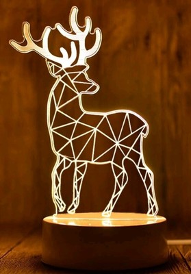 Optical illusion 1 Pc 3D Deer Night  Light
