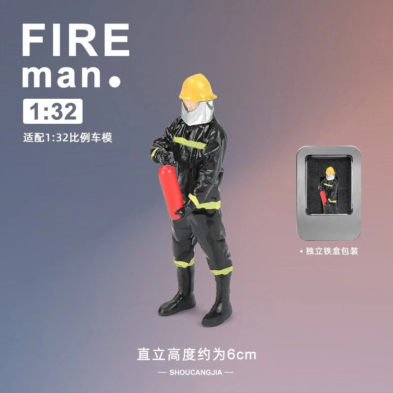 Modelo estereoscópico de coche de utilería escena miniatura multiestilo bombero 1/32 Foto 3 de 3