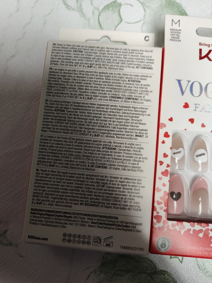 2 Cajas Beso Voguish Largo Rojo San Valentín Uñas Foto 3 de 3