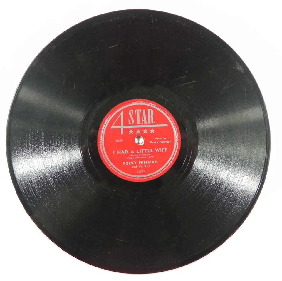 Porky Freeman – Tiger Rag / I Had A Little Wife ~ 1950 4Star 1423 Western Swing - Image 4 of 4