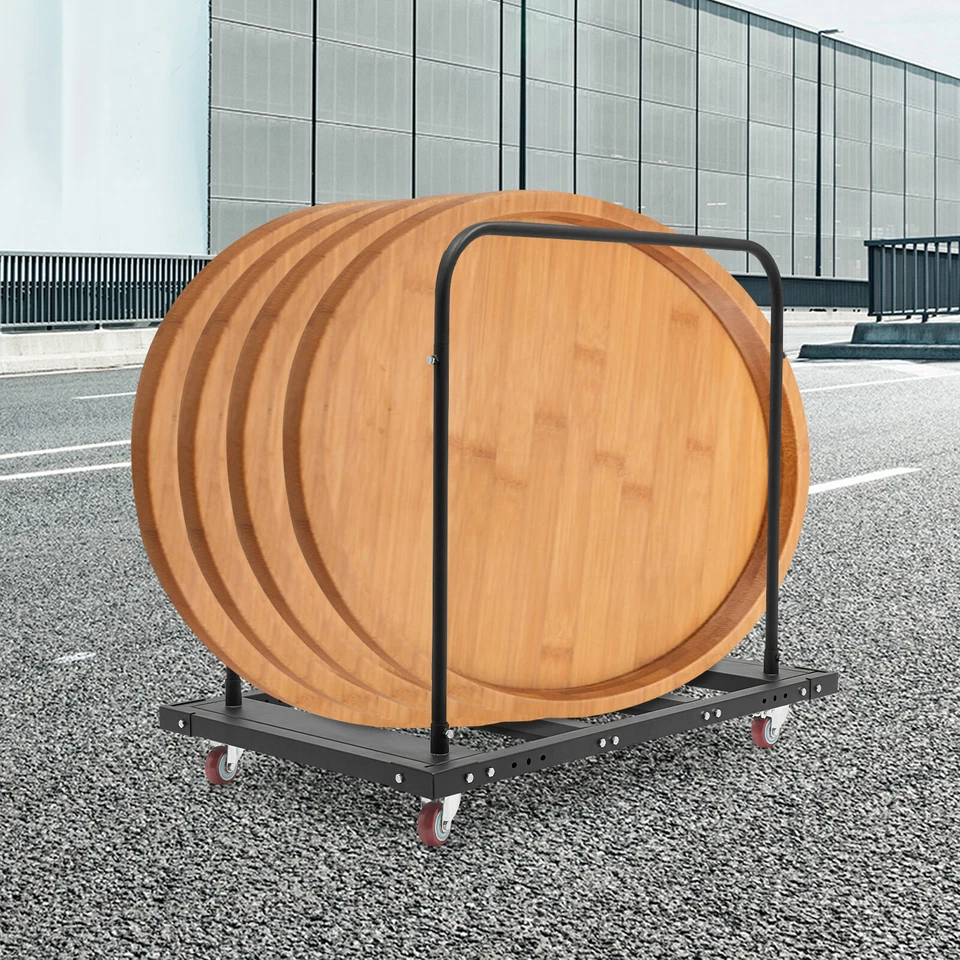 Large Capacity Rolling Cart, Folding Table Cart, Folding Table Trolley - Image 3 of 4