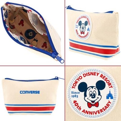Pre-Order Tokyo Disney Resort 2023 TDR 40th x CONVERSE Pouch 