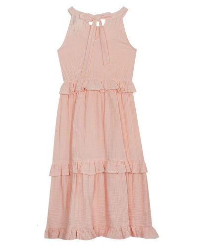 Rare Editions CORAL Big Girls Textured Gauze Ruffle Maxi Dress, US 8 - Picture 2 of 2