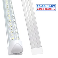 8Ft Led Shop Light Fixture 144W 6500K Integrated T8 Base Plug And Play 3Pin