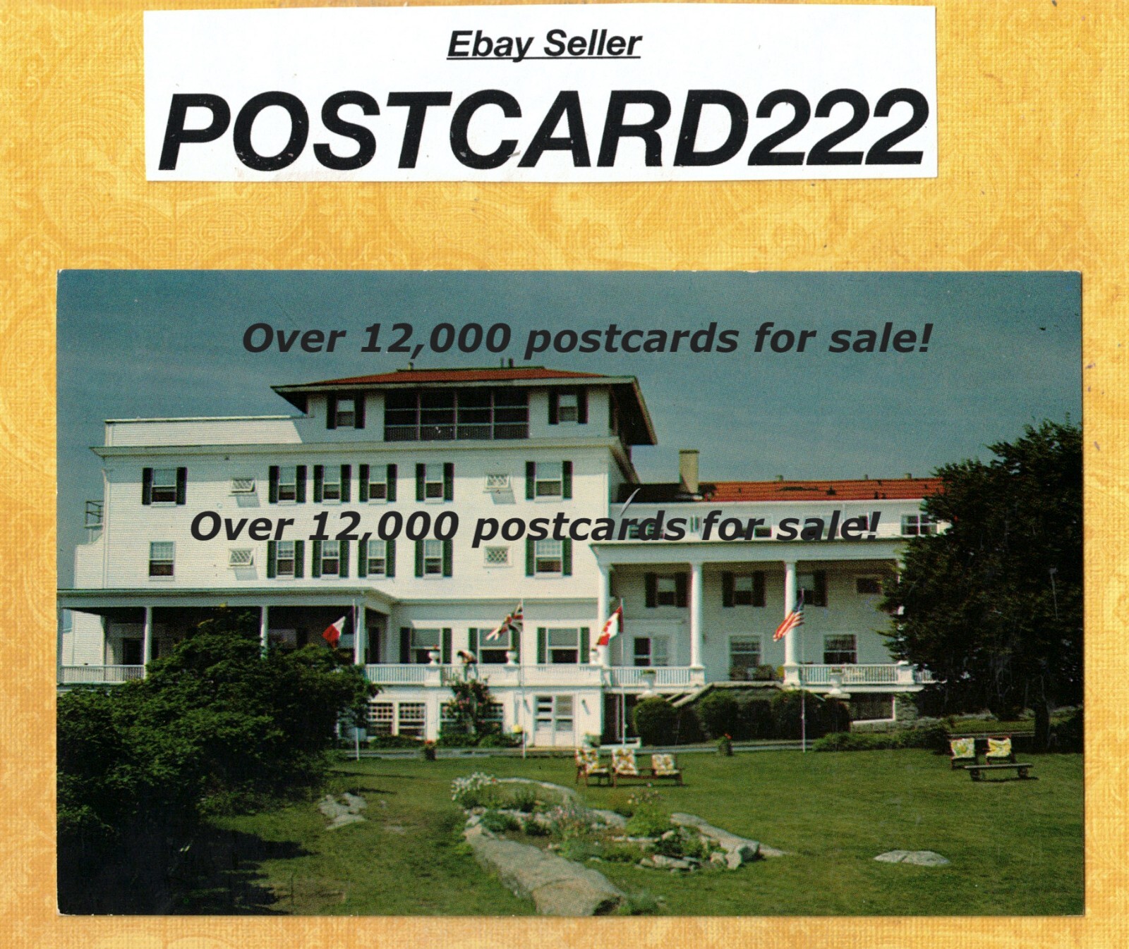 MA Rockport 1970s era vintage postcard RALPH WALDO EMERSON country Inn