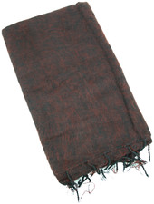 Schal XL Stola Yak Yakwolle Braunrot Schwarz superweicher Yakschal Decke Umhang