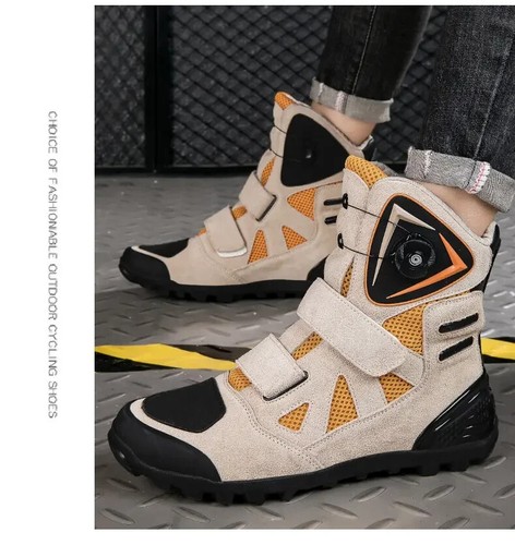 Male Breathable Professional Motorcycle Boots Non-slip Protective Outdoor Shoes - Picture 20 of 27
