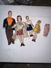 Marx Doll S Brown Family Set With Baby 5 Pieces.