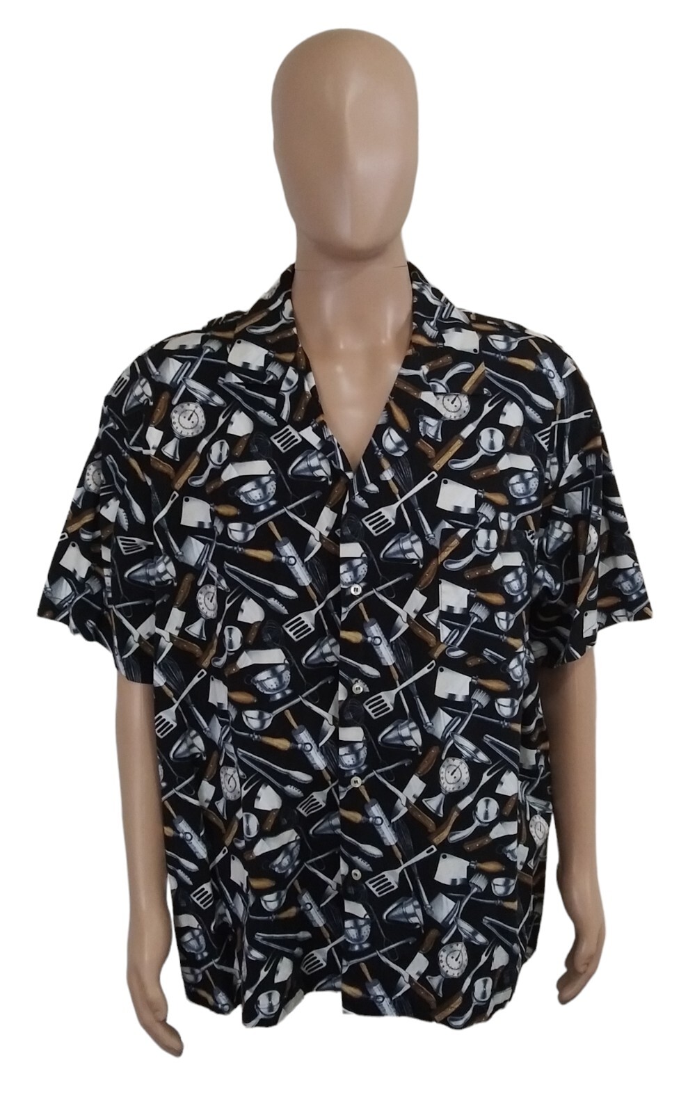 Culinary Classics USA Button Front Short Sleeve K… - image 2