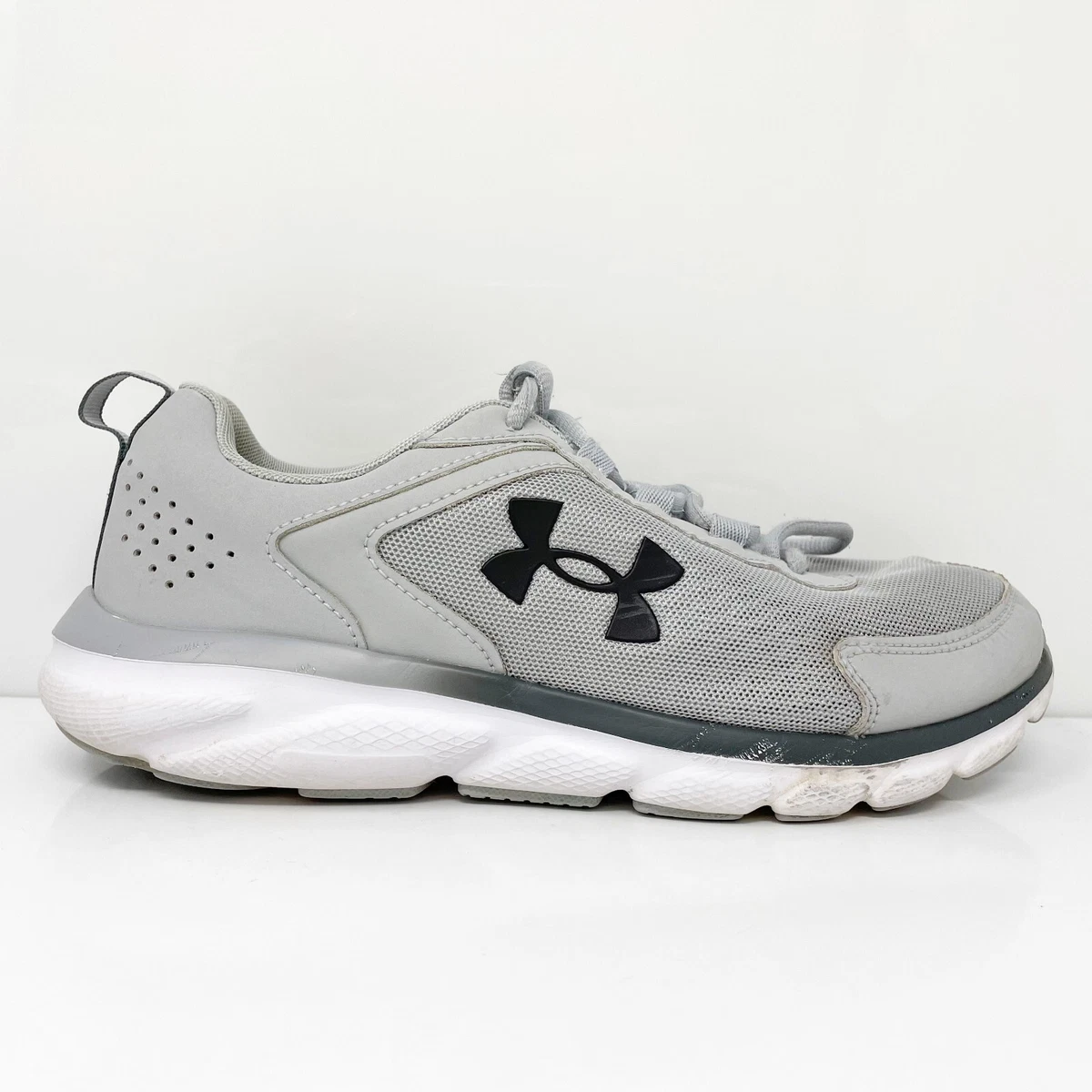 Under Armour Mens Charged Assert 9 3024857-101 Gray Running Shoes