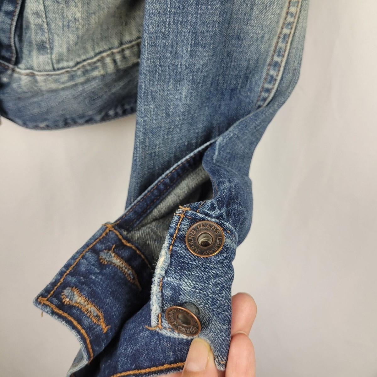 Lucky Brand Dungarees America Jean/ Denim Crop Distressed