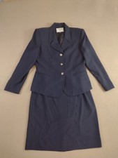 KASPER A.S.L petite BLUE SKIRT SUIT WOMEN SIZE 8P