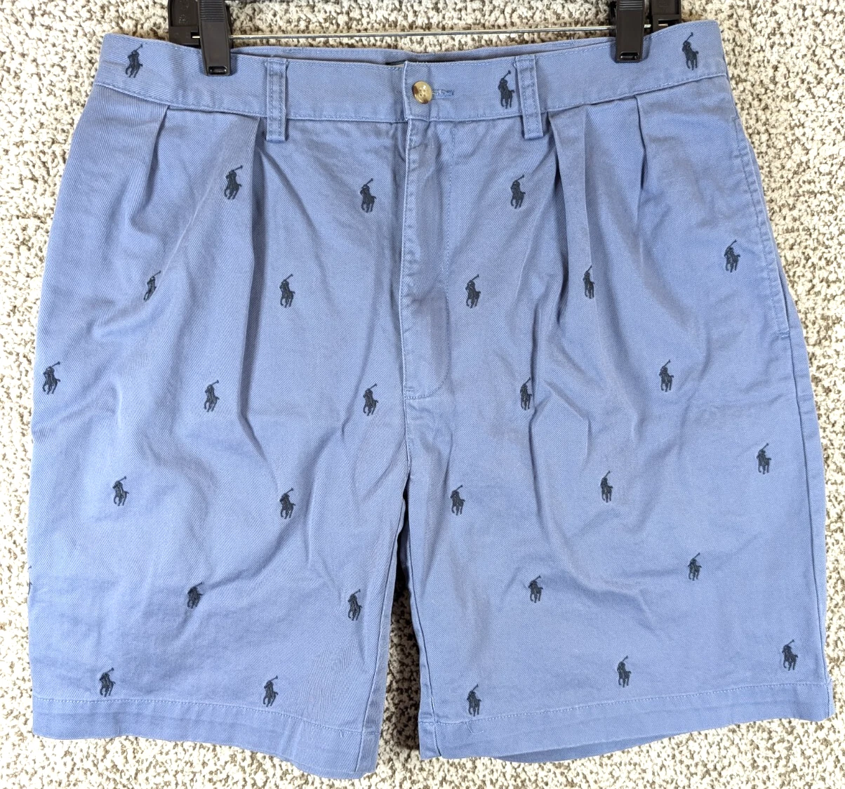Polo Ralph Lauren Tyler Chino Shorts Men Size 34 (Tag 35) Blue Golf Hike Outdoor