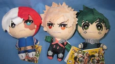 3 Small Plush Figures from My Hero Academia