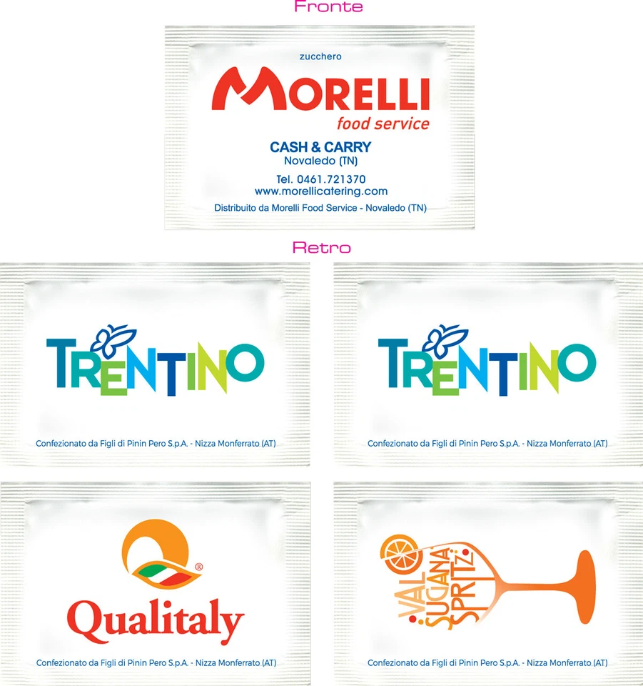 BUSTINE MONODOSE ZUCCHERO MORELLI 2000X3GR SCATOLA SFUSE BAR UFFICIO CASA