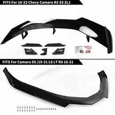 Front Bumper Lip/Rear Trunk Wing Spoiler For 2016-2022 Chevy Camaro 1LE Style