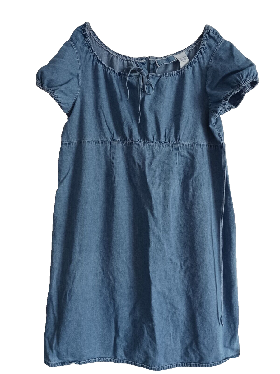 Baby and Me Maternity Blue Denim Dress Size Large | eBay