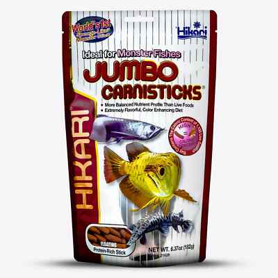 Hikari Jumbo Carnisticks 182gr Arowana große Fleischfresser Carnivoire Cichliden
