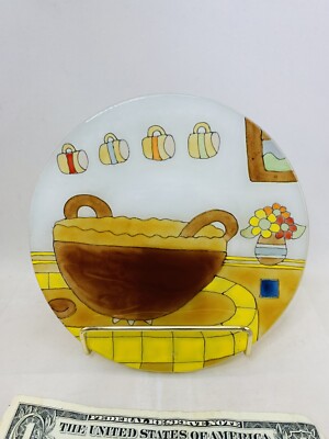 Plate Rodolfo Carrillo Gallery Fused Art Glass   Mexican Kitchen  Mexico 6''