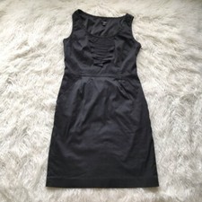 Ann Taylor Black Ruffle Sheath Bodycon Dress