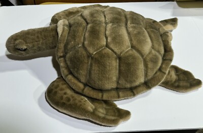 20  Hansa Sea Tortoise Hand Crafted Plush Realistic Stuffed Animal