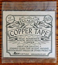 Magic Copper Tape 1/4" x 9' Value Pack by Sunday Craft Stained Glass