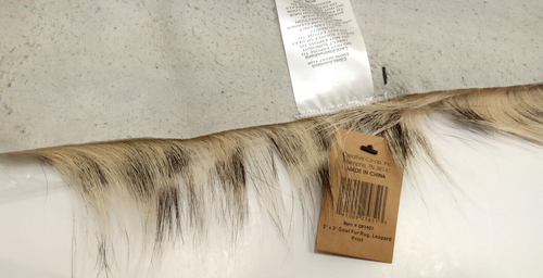 Creative Co-Op DF1927 Leopard Print Goat Fur Rug 2' x 3' (Each Will Vary) - Picture 4 of 9
