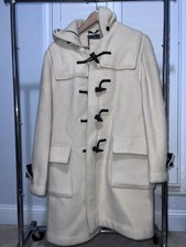 Vintage Gloverall Duffle Wool Coat, Off White Cream,