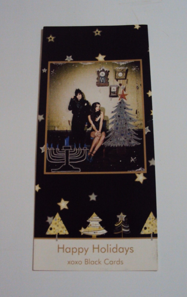 BLACK CARDS Pete Wentz & Bebe Rexha Christmas/Holiday Card - RARE