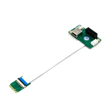 For NGFF M.2 Key A/E to PCI-E Express X1+USB Riser Card w/ High Speed FPC Cable