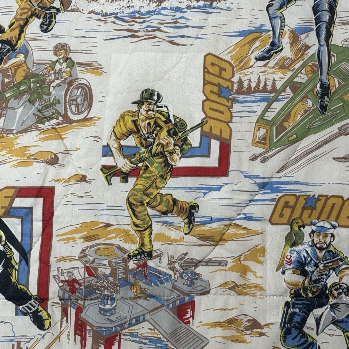 G.I.ジョー 1984年製 TWIN BED ビンテージSHEETS Vintage 1985 GI Joe Hasbro Quilted Twin Comforter Blanket