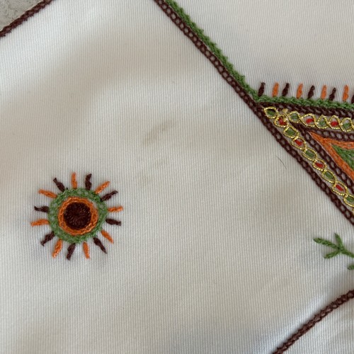 Vintage ESTHER ZEITZ Handmade Embroidered Judaica Hebrew Challah Cover - Picture 12 of 12