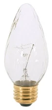Satco S3363 120V Medium Base 25-Watt F15 Light Bulb, Clear