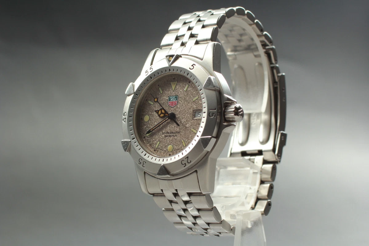 *Near MINT* TAG HEUER 1500 Professional WD1211-K-20 Gray Dial Quartz Watch 200m