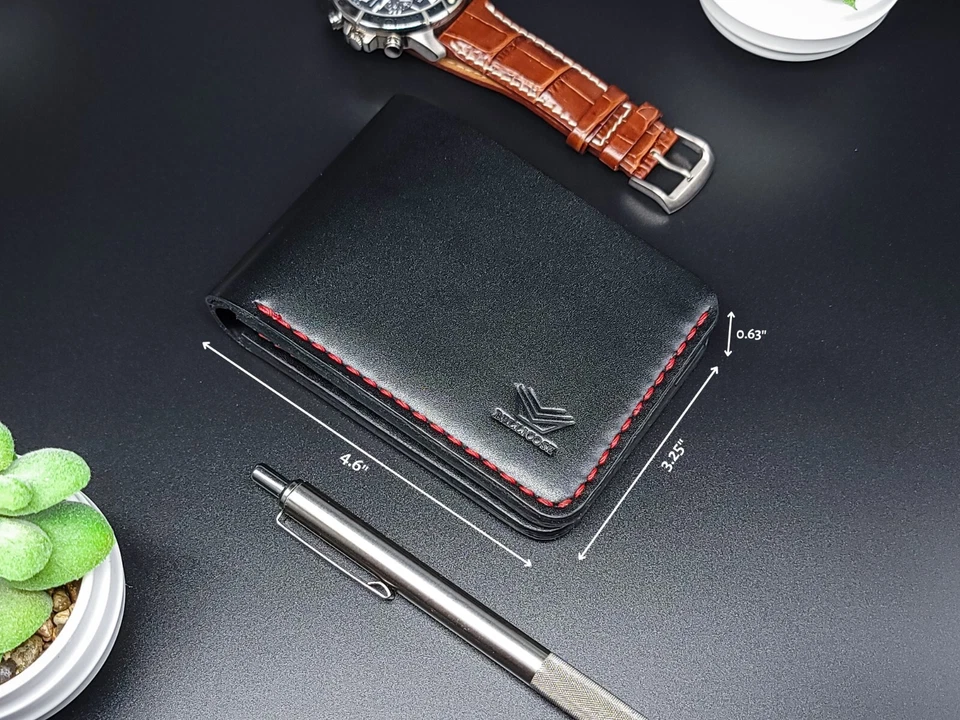 Bifold Leather Wallet for Men, Handcrafted Leather Wallet Premium Quality w/RFID - Image 4 of 4