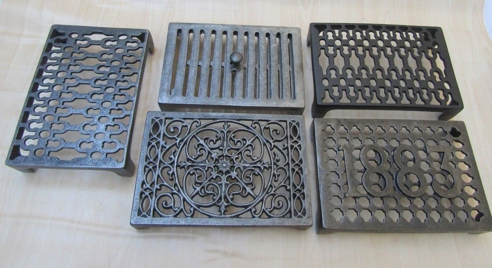 CAST IRON OLD VINTAGE RUSTIC REPRO AIR VENT BRICK GRILLE COVER