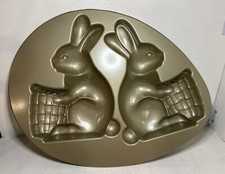 Nordic Ware Easter Bunny Basket Cake Pan 10 Cups 2.4 Liters Heavy, Made in USA