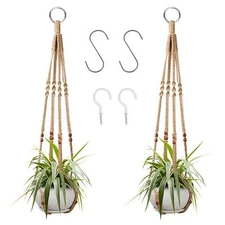 2 Pcs Plant Hangers Hanging Plant Holder for Indoor Outdoor Decor Macrame Hangin