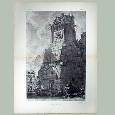 Giovanni Battista Piranesi: Ansicht eines antiken Grabes, Kunstdruck von 1888