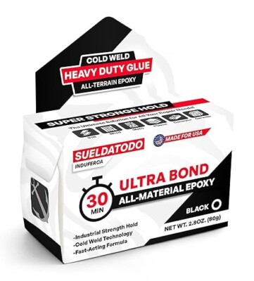 SUELDATODO BLACK EPOXY GLUE /SUPER STRONG /DRIES UNDERWATER FAST DRY 30min 2.8OZ