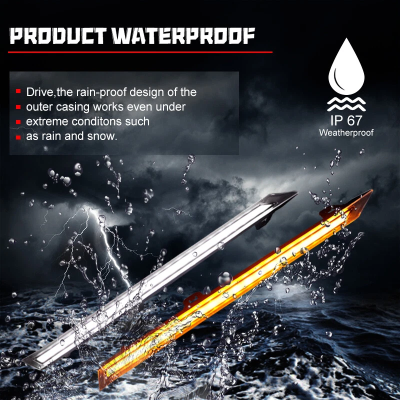 Luces de señal de giro LED DRL de conmutación secuencial transparentes para Toyota RAV4 2019-2023 Foto 4 de 4