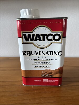 Watco 66051H Rejuvenating Wood Oil, Oil Finish Rejuvenator PINT Lot 2 Look PICT.