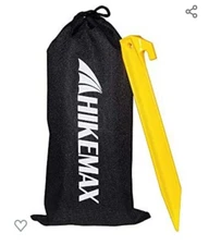 Hikemax 10 Pack Plastic Tent Stakes - 9 Inch Heavy Duty Beach Tent Pegs Canop...