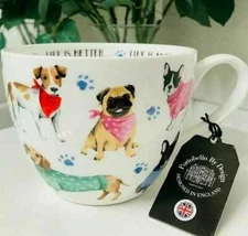 Portobello By Design Bona China Pet LIFE IS BETTER WITH A DOG Mug Soup Tea Cup
