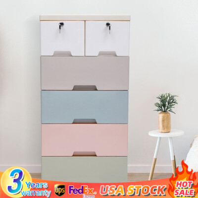 Multi-Layer Assembled Baby Wardrobe Storage Cabinet Plastic Bedroom Furniture