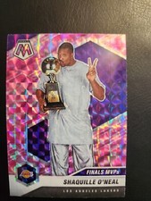 2020-21 Panini Mosaic - Finals MVPs Mosaic Camo Pink Prizm #300 Shaquille O'Neal