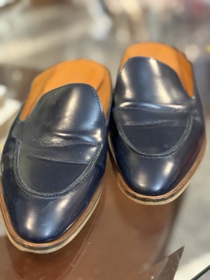 Everlane The Modern Mule Navy Leather Made In Italy Dress Shoes Women Size 9