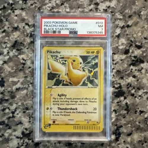 Pokemon Pikachu Holo Black Star Promo #12 PSA 7