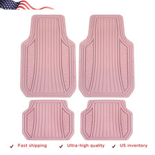 Hello Kitty 4pc Pink Rubber Heavy Duty Non-slip Front Rear Car Floor Mats Cars